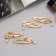 Invisibility for hair "Ophelia" (set 4 pcs) bead, 4.5 cm, gold