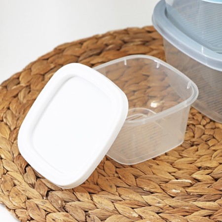 A set of food containers Ricco, 3 pcs: 230 ml, 500 ml, 900 ml, square, assorted color-4