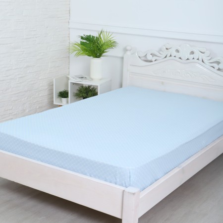 A sheet on the elastic band ATRA 140x200x20, Vichi blue calico 120g/m, HL100%-1