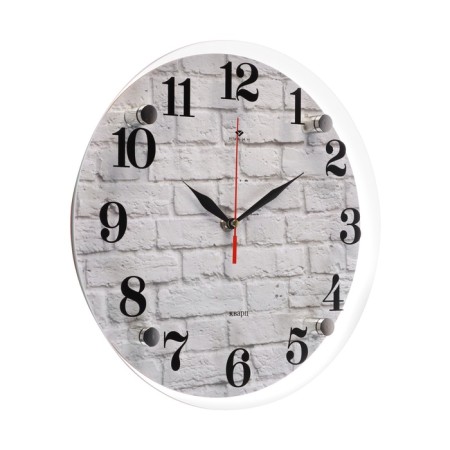 Watch wall, interior "bricks", D-30 cm, silent-5