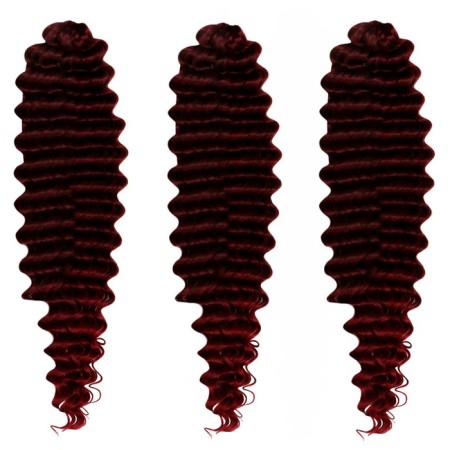 Hollywood Africolocons, 60 cm, 270 gr, dark-bearded color/burgundy HKB99/39 (Catherine)-1