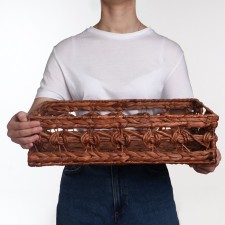 Wicker basket, 45x35x12 cm, reeds
