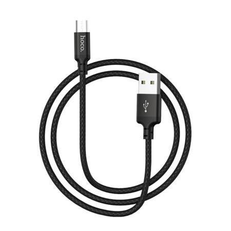 Hoco X14 cable, micro USB - USB, 2 A, 2 m, fast charging, nylon braid, black-5