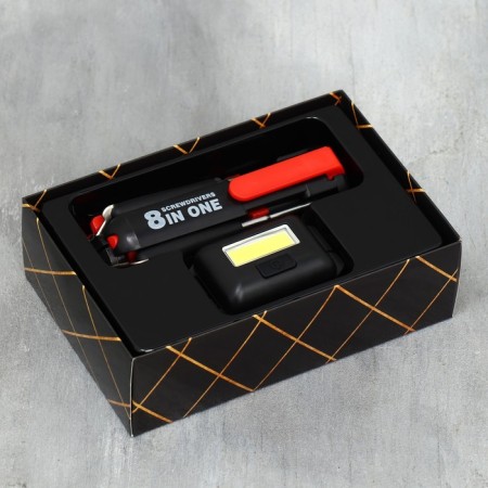 A set of auto accessories 2 in 1 “who can do everything”: a multi -tint and a flashlight on the head-2