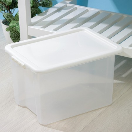Storage container with Porter lid, 21 l, 42 × 32 × 26 cm, ivory color-1