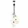 Suspended EVOLUCE lamp. Sle103143-06. Satturo. 6x60 watts, E27, 35x35x120 cm, black color