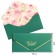 Envenue for money "for the most beautiful!" peonies, embossing, 19 x 9 cm