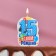 Candle for cake the number "Happy birthday" "15" Blue, 6.5 cm