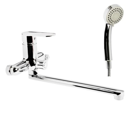 Accoona A7154 bathtub, one -leaf, with shower set, brass, chrome