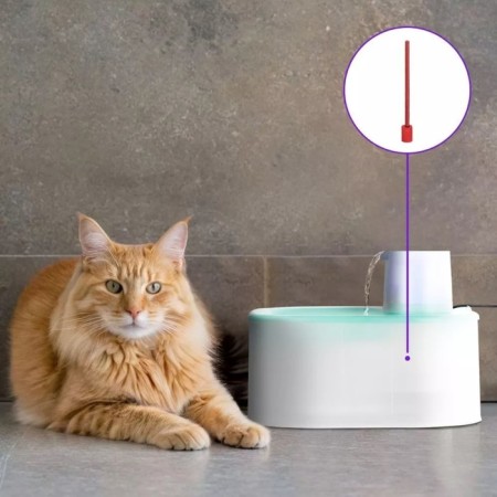 Animal fountain KitFort KT-6365, 5 W, 6 l, backlight, white and turquoise-4