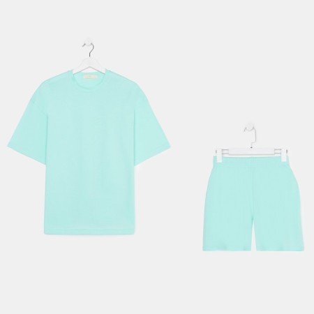 Female pajamas (T -shirt and shorts) KAFTAN BASIC p. 48-50, turquoise-4