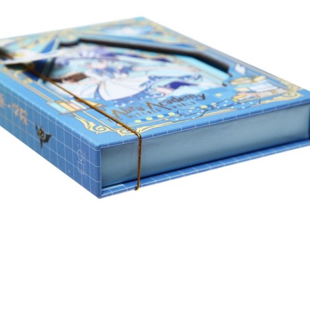 Notebook in a gift box A6, 96 sheets, a color block, on an anime castle, mix-6