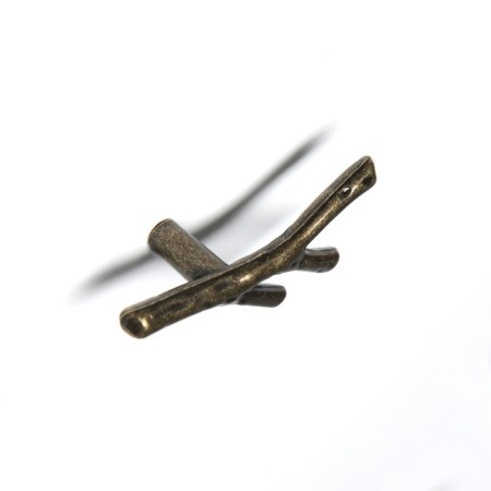 Handle button Cappio "branch", color ancient bronze-2
