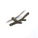 Handle button Cappio "branch", color ancient bronze