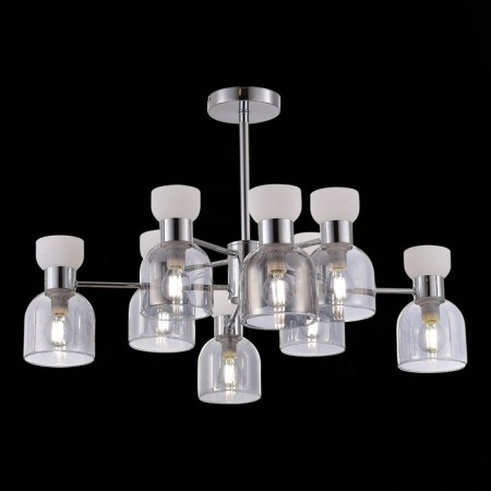 Ceiling EVOLUCE lamp. Sle1045-102-08. Vento. 8x40 watts, E14, 71x71x44 cm, chromium color-1