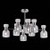 Ceiling EVOLUCE lamp. Sle1045-102-08. Vento. 8x40 watts, E14, 71x71x44 cm, chromium color