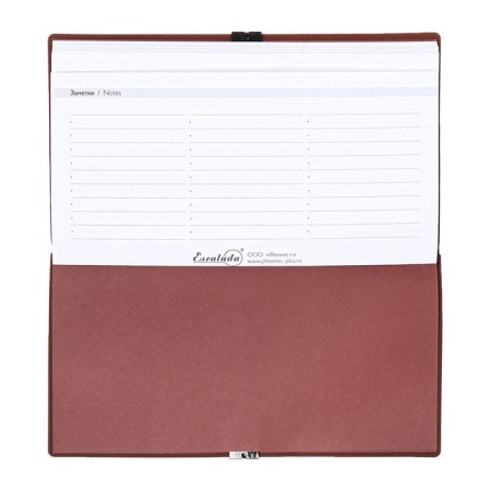 The weekly dated 2025, Escalada, 175 x 95 mm, soft cover with artificial leather, 64 sheets, pancake embossing, block 70, brown-16
