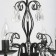 Aurora chandelier, 8x60W E14, black color, silver
