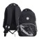 School backpack, 40 x 27 x 20 cm, Grizzly, ergonomic back, laptop department, black