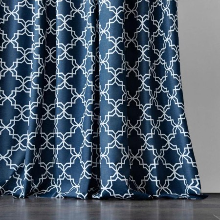 Set of curtains "Tristan", size 2x170x270 cm, blue color-1