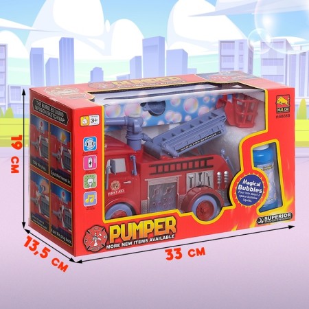 The Fire Service machine with soap bubbles, light and sound effects, works from batteries-5