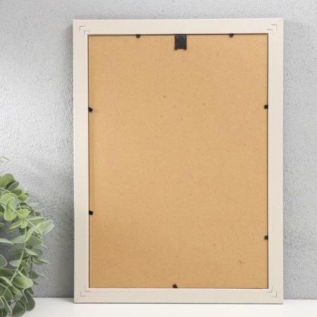 Photo frame Plastic format A4 "Rombs. Texture of a tree" Gray 33.1x25 cm-2