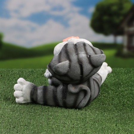 Garden figure "Cat" Gray, 22x33cm-3
