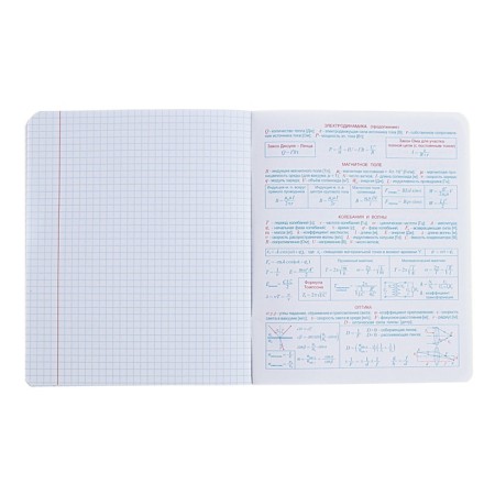 A notebook “Hipples”, 48 sheets in a cage, “physics”, coated cardboard, matte lamination, Touch varnish, an offset block-5