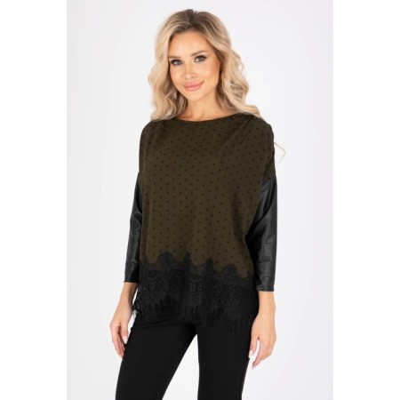 Female blouse, size 48, khaki color-12