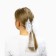 Outlet. Hair bow on elastic band, white, 6x25 cm, princesses