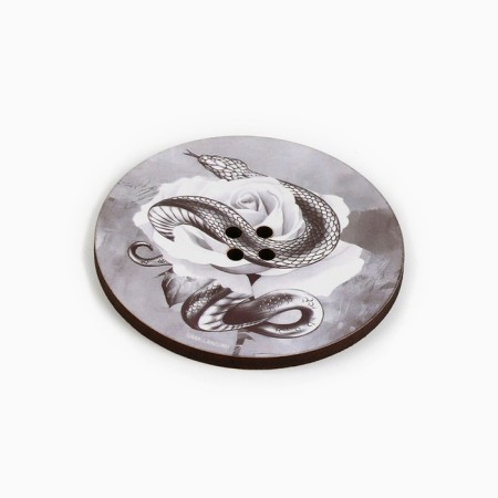 Standing for incense "Snake with a rose", diam. 6 cm-1