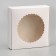Box the team, white, with a window, 11.5 x 11.5 x 3 cm