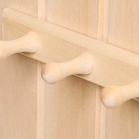 Horizontal hanger 3 hooks, linden "Dobroparov"-2