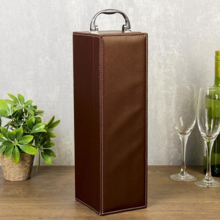 Casket Wood for a bottle "Gentleman" Coffee 35.5x12x11 cm-2