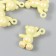 Decor for creativity Plastic "Pension Bear with a loop" Directly yellow 3x1.4x3.1 cm