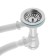 Aquant siphon for washing, 3 1/2 "x 40 mm, rectangular overflows, with corrugated 40x40/50 mm