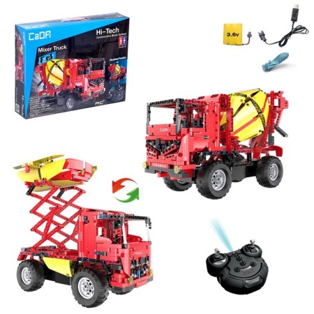 Designer Radio -controlled "Truck Concrete Meshaka", 2 in 1, with a battery, 814 parts