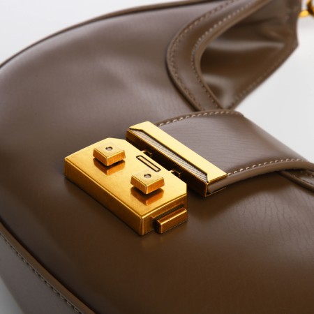 Female bag Textura, small size, brown color-4