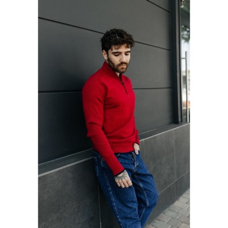 Jumper male ise, size 48, red color-3