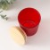 Bank for suppositories glass with a “red semi -water” lid 220 ml 7x7x8.4 cm