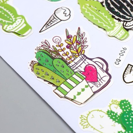 Stick Paper "Cacti in pots" 28.5x10.5 cm-2