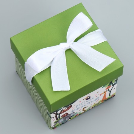 Gift folding box, packaging, "animals", 10 x 10 x 10 cm-2