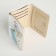 Women's wallet on the button, white color