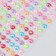 Stick plastic rhinestone "Half -dash pearl" d = 0.7 cm mix 10.7x32 cm