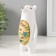 Souvenir Polystone "White Bear with Tekstil on the stomach" 8x5.5x14.3 cm