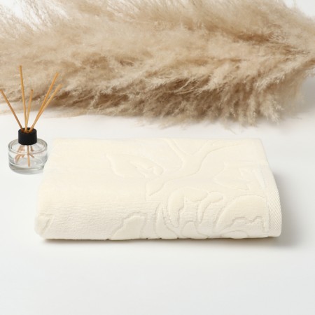 Terry towel Biscottom, 70x120cm, milk color, 460g/m, cotton