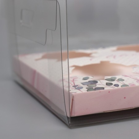 Capcake box, confectionery packaging, 6 cells “Flower with happiness”, 16 x 23 x 11.5 cm-2