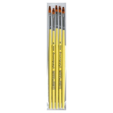 Synthetic brush "Rowing", Hana fantasize No. 5 (hair length 11 mm), short dull handle-3