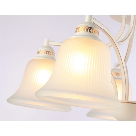 Ceiling chandelier Ambrella Light, Traditional, TR3050, 5HE27, white color, gold-5