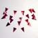 Garland "flags", 20 flags, 10 meters, red color